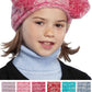 Main Cozy two-tone kids head wrap featuring a soft fuzzy lining for extra warmth and comfort. Double pom-pom design adds playful style perfect for cold weather. Crafted from 100% acrylic for durability and easy care. One size fits most children. A practical accessory that keeps little ones warm while looking adorable.