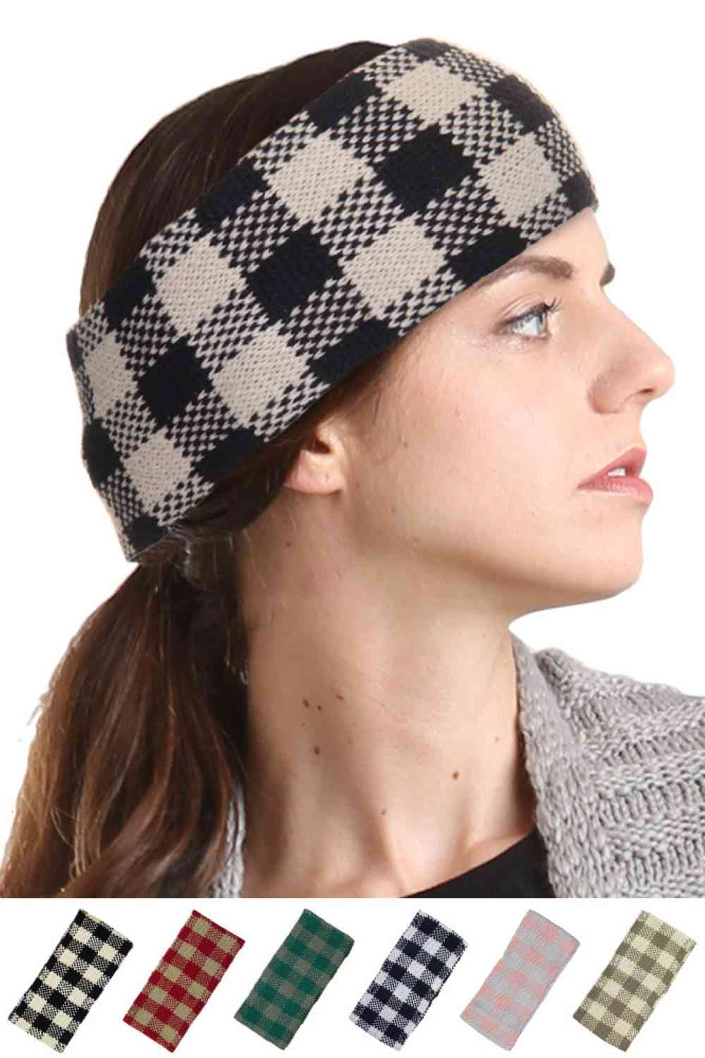 Main Stay warm and stylish with this checked pattern knit headband. Crafted from soft, durable 100% acrylic, it offers cozy comfort for chilly days. The generous 4" x 8.6" size fits most head sizes with a comfortable stretch. Perfect for outdoor activities, casual wear, or layering under hats. Machine washable for easy care.