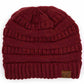 Maroon  C.C Ribbed Knit Solid Color Beanie offers a timeless design with durable ribbed knitting, ensuring a snug and comfortable fit. Crafted for warmth and versatility, this beanie is perfect for everyday wear, providing reliable protection against cold weather while maintaining a sleek, minimalist style that complements any outfit. Its solid color adds understated appeal, making it an essential accessory for both casual and outdoor use. 