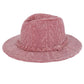 Chenille Pattern and Braided Band Winter Fedora