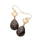 Metal Heart Teardrop Natural Stone Link Dangle Earrings feature a unique design that combines metal and natural stone elements. The teardrop shape adds a touch of elegance while the natural stone offers a hint of nature. Perfect for adding a touch of style to any outfit. 