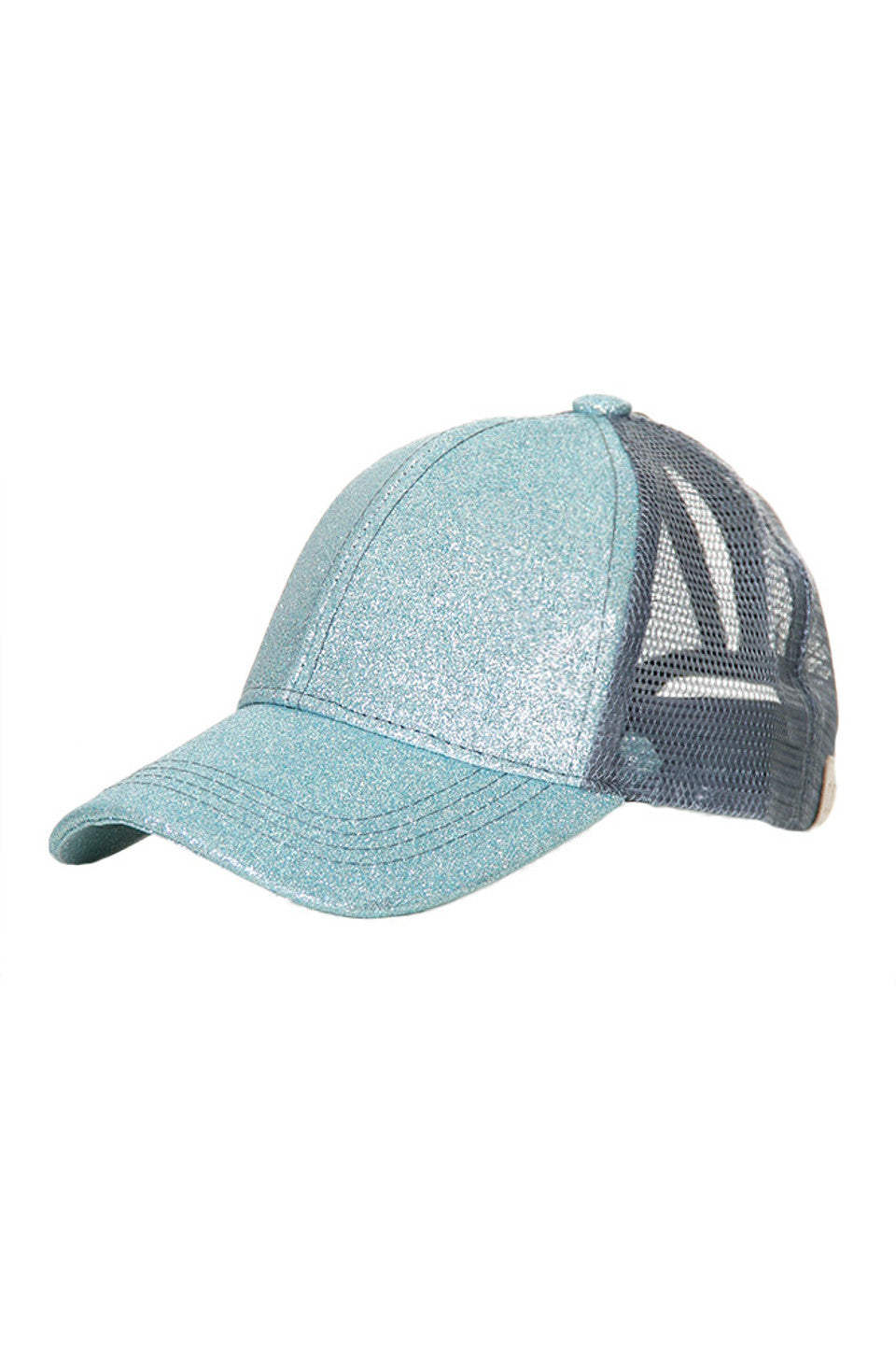 Mint C.C Baseball Ponycap combines classic baseball cap style with a convenient ponytail opening, offering both comfort and functionality. Crafted from breathable materials, it ensures all-day wearability while accommodating various hair types and styles. Ideal for active lifestyles, this cap provides sun protection without compromising on style or practicality. 