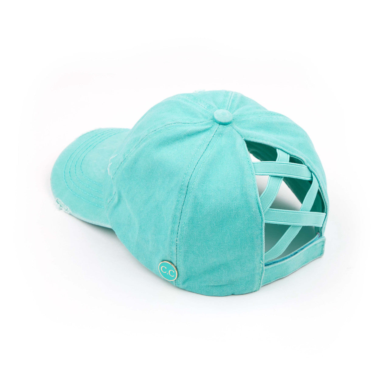 Mint C.C BASEBALL PONYCAP is the perfect accessory for any sports enthusiast. Made with high-quality materials, this cap offers both style and functionality. With its comfortable fit and sleek design, it will keep you looking and feeling cool while you support your favorite team. Upgrade your game day look with the C.C BASEBALL PONYCAP.