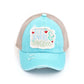 Mint C.C DISTRESSED TOP KNOTS AND COFFEE PATCH PONYCAP is an essential accessory for coffee lovers. Made with distressed fabric and a stylish top knot, it also features an embroidered coffee patch. Stay fashionable while showing off your love for coffee.