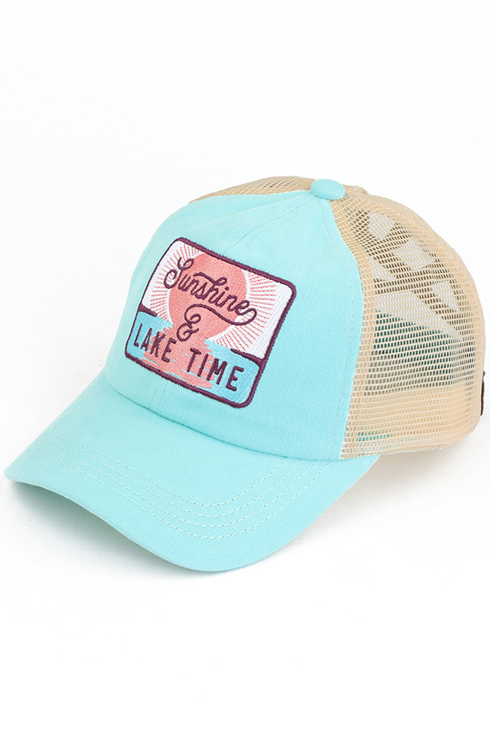 C.C SUNSHINE & LAKE TIME Patch Pony Cap - Mint - Pony Cap