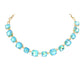 Mint Cushion Square Stone Link Evening Necklace, is the perfect accessory for any occasion. Crafted with attention to detail, this evening necklace will add a touch of glamour to any attire. Perfect Birthday Gift, Mother's Day Gift, Anniversary Gift, Christmas Gift, Valentine's Day Gift, Wedding Party.