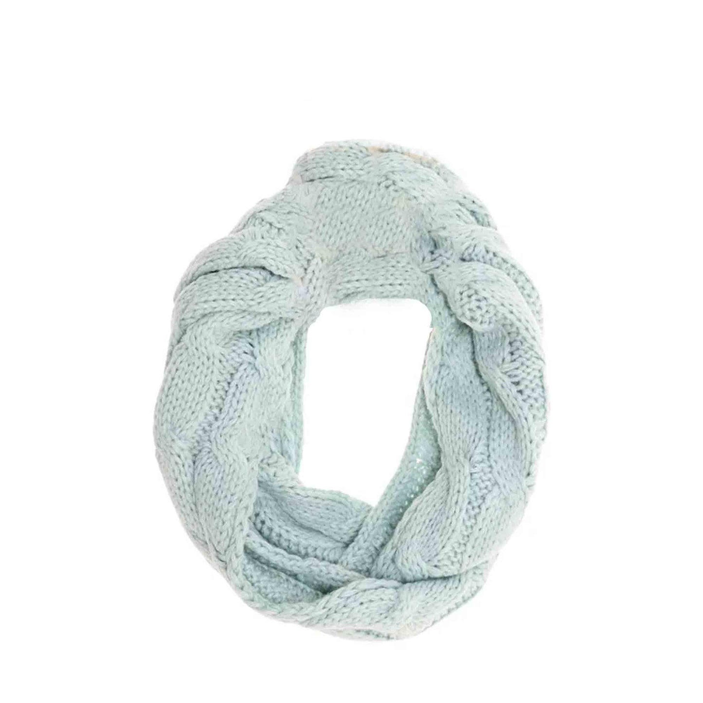 Mint KIDS Solid Cable Knit CC Infinity Scarf offers reliable warmth and comfort for young children during chilly days. Its expertly crafted cable knit construction ensures durability and softness, while the infinity design allows for easy, secure wear without the hassle of loose ends. This solid-colored scarf is a practical accessory that complements any kid’s winter wardrobe, providing both functional protection. 