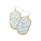 Mint Multi Sparkly Hexagon Frame Dangle Earrings, perfect for adding a touch of glamour to any outfit. These earrings feature a unique hexagon frame design with sparkling accents, making them a versatile and eye-catching accessory. Elevate your style with these elegant and sophisticated earrings.