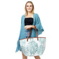 Mint Palm Leaves Print Tote Bag, Experience the perfect blend of style and functionality with our tote fag. Crafted with a vibrant palm leaves print, this bag is not only visually appealing but also spacious enough to carry all your essentials. Made of high-quality materials, it ensures durability for your everyday use.