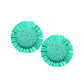 Mint Swirl Raffia Centered Earrings, are fun handcrafted jewelry that fits your lifestyle, adding a pop of pretty color. Enhance your attire with these vibrant artisanal earrings to show off your fun trendsetting style. Great gift idea for your Wife, Mom, your Loving one, or any family member.