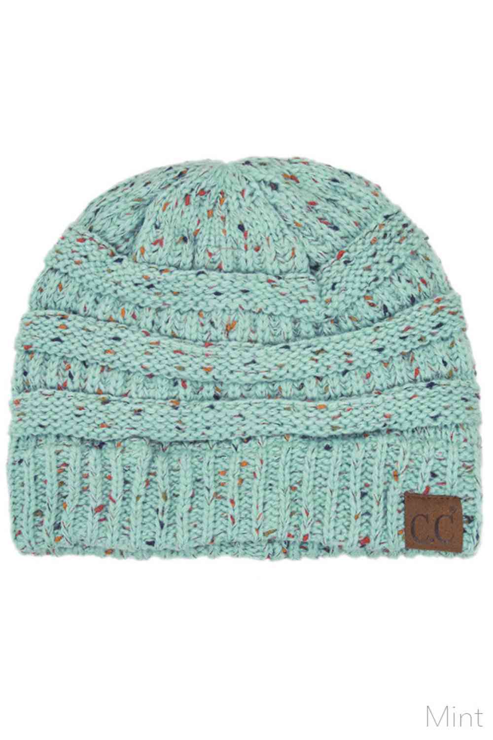 Mint Stay warm with timeless style in this C.C Confetti Cable Knit Beanie. Crafted from 100% soft acrylic, the classic cable knit texture provides excellent insulation while maintaining breathability for all-day comfort. The playful confetti detailing adds visual interest to this versatile essential. Lightweight yet durable, this beanie transitions seamlessly from casual outings to outdoor adventures, making it a reliable choice for any season.