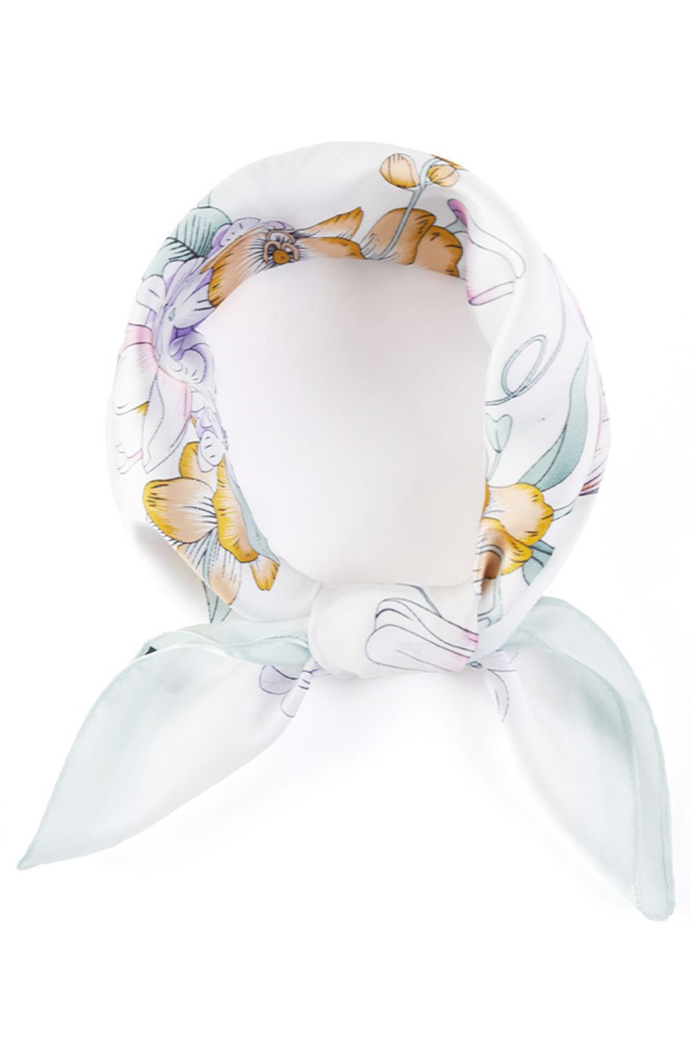 Mint Elevate your accessory game with this versatile flower pattern bandana scarf. Crafted from 100% polyester, it delivers a silky-smooth feel that's lightweight and comfortable year-round. The generous 27.5" x 27.5" square size offers endless styling possibilities wear it as a headscarf, neck wrap, or tie it to your bag for a pop of color. Perfect for adding effortless style to any outfit, whether you're dressing up or keeping it casual. A timeless piece that transitions seamlessly through every season.