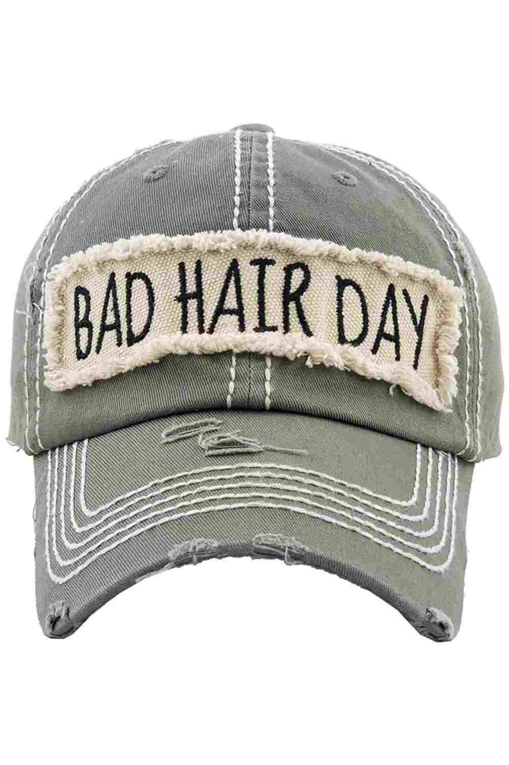 Moss Keep it casual and playful with the BAD HAIR DAY Washed Vintage Baseball Cap, featuring a relaxed, worn-in style that adds personality to any outfit. Designed with a classic curved brim and comfortable fit, it’s the perfect go-to accessory for effortless everyday wear.
