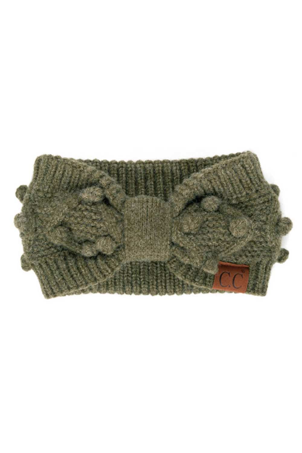 Moss Cozy up with the C.C Bobble Headwrap, the perfect accessory for chilly days and casual style. Crafted from 100% acrylic, this soft and stretchy headwrap features handmade bobbles that add playful texture and charm. One size fits most, making it an easy grab-and-go essential. Whether you're running errands or bundling up outdoors, this versatile wrap keeps you warm while adding a touch of personality to any outfit. Made in China with quality craftsmanship you can trust.