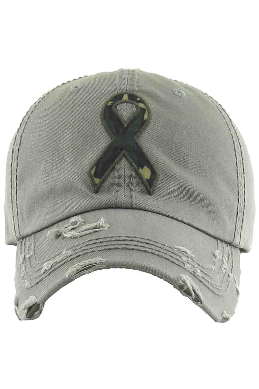 Show off casual style with the Camo Ribbon Washed Vintage Baseball Cap, featuring a classic distressed look and unique camo ribbon detail. Comfortable and adjustable, it’s perfect for everyday wear, outdoor adventures, or relaxed weekend outfits.