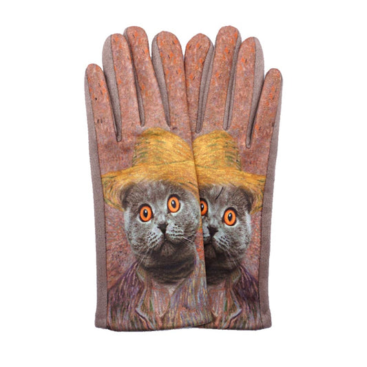 Multi 1- Cat Printed Smart Gloves are the purrfect solution for keeping your hands warm and connected on cold days. Made with touch screen sensitive fingertips, you can easily use your phone or tablet without taking them off. The adorable cat print adds a fun touch to any outfit.