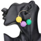 Multi-2-Mardi Gras Thread Ball Accented Hoop Earrings add a festive touch to any outfit. Featuring colorful thread balls and classic hoop design, they are perfect for celebrating and elevating your style. Made with high-quality materials, these earrings are a must-have for any Mardi Gras celebration.