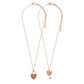 Multi 2-piece "Love &amp; Love More" BFF heart lock and key necklace set is the perfect symbol of friendship. Made of high-quality materials, it is a special and meaningful gift for your best friend. Show your love and strengthen your bond with this beautiful jewelry set.