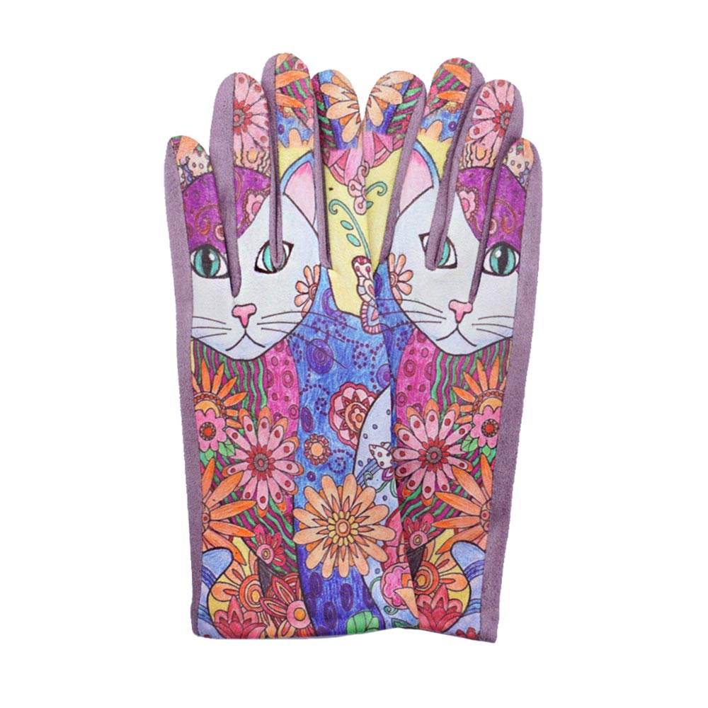 Multi 3 Cat Printed Smart Gloves are the purrfect solution for keeping your hands warm and connected on cold days. Made with touch screen sensitive fingertips, you can easily use your phone or tablet without taking them off. The adorable cat print adds a fun touch to any outfit.