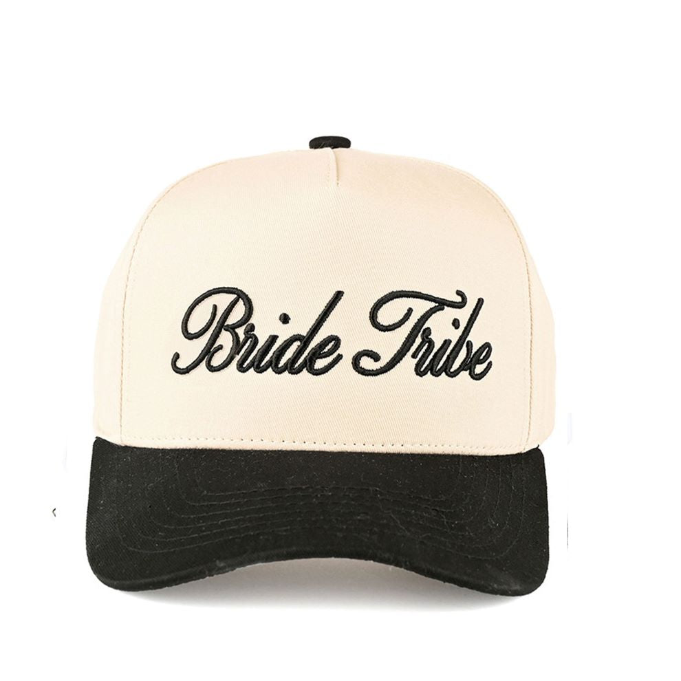 Multi Celebrate the bride squad in style with the C.C BRIDE TRIBE two-tone trucker hat, featuring bold letter embroidery for a fun, statement-making look. Designed with a classic baseball cap silhouette and breathable mesh back, it offers comfortable all-day wear for bachelorette parties, weddings, and beyond.