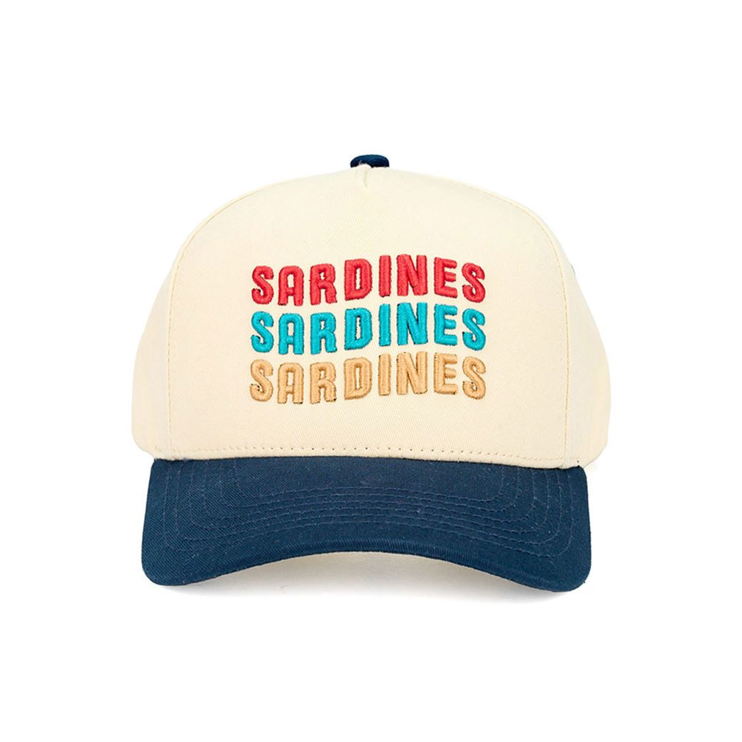 Multi CC Beanie “Sardines” Multi-Color Letter Embroidered Two-Tone Trucker Hat Baseball Cap features vibrant, playful embroidery that adds a fun pop of color to a stylish two-tone design. Crafted in a classic trucker silhouette, it offers breathable comfort and an adjustable fit for everyday casual wear.