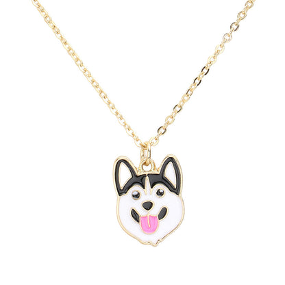 The Enamel Metal Husky Dog Pendant Necklace offers a lovely representation of your favorite pup with a durable enamel metal finish. Featuring intricate detailing, this necklace is an ideal gift for anyone who loves huskies. 