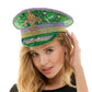 Multi Bold military-inspired statement hat designed for parades, festivals, and themed events. Features a structured silhouette with decorative detailing that elevates costumes, stage looks, photo styling, and retail displays with eye-catching, celebratory appeal.