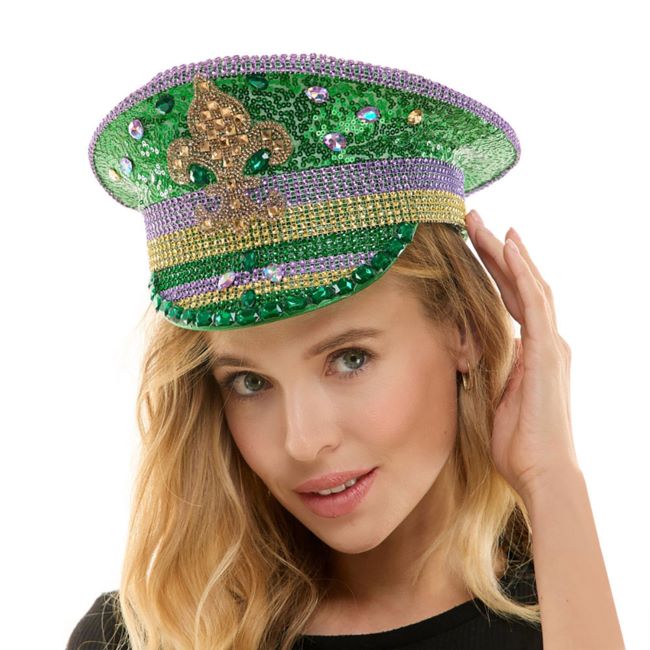 Multi Bold military-inspired statement hat designed for parades, festivals, and themed events. Features a structured silhouette with decorative detailing that elevates costumes, stage looks, photo styling, and retail displays with eye-catching, celebratory appeal.