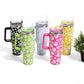 Multi Happy Face Printed 40oz Stainless Steel Tumbler With Handle is perfect for keeping your drinks hot or cold for hours. Made of durable stainless steel and featuring a fun happy face print, this tumbler is a great addition to your drinkware collection. With its large 40oz capacity and convenient handle, you can enjoy your favorite beverages on the go while spreading joy and happiness.