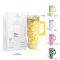 Multi Happy Face Printed 40oz Stainless Steel Tumbler With Handle is perfect for keeping your drinks hot or cold for hours. Made of durable stainless steel and featuring a fun happy face print, this tumbler is a great addition to your drinkware collection. With its large 40oz capacity and convenient handle, you can enjoy your favorite beverages on the go while spreading joy and happiness.