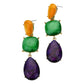 Multi-Mardi Gras Stone Cluster Dangle Earrings are a vibrant and festive addition to any outfit. Featuring a cluster of colorful stones, they add a touch of fun and playfulness to your look. With secure dangle closures, they are comfortable to wear and add a pop of color to your style.