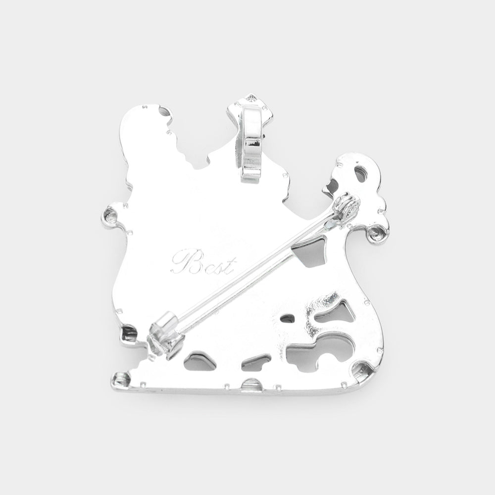 Multi This expertly crafted metal Santa Claus pin brooch pendant combines holiday tradition with versatile styling. The precision-engineered metal construction ensures durability while maintaining intricate detail in Santa's iconic features. 