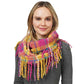 Multi Plaid Check Patterned Fringe Infinity Scarf, is delicate, warm, on-trend & fabulous, and a luxe addition to any cold-weather ensemble. This scarf combines great fall style with comfort and warmth. It's a perfect weight and can be worn to complement your outfit. Perfect gift for birthdays, holidays, or any occasion.