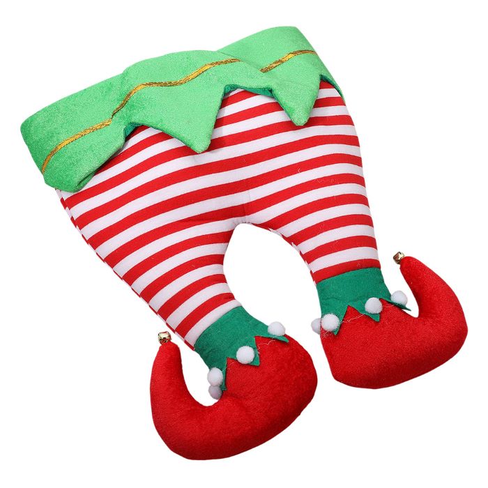 Bring holiday cheer to any celebration with this striped elf hat featuring playful red-and-white stripes, pointed green trim, and jingling bells. Perfect for Christmas parties, festive events, and photo opportunities, this whimsical accessory spreads seasonal joy.