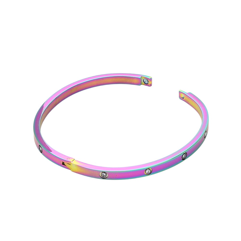 Multi Stainless Steel Crystal Embellished Bangle Evening Bracelet is the perfect accessory for any formal occasion. Made with high-quality stainless steel and adorned with sparkling crystals, it exudes sophistication and glamour. Elevate your evening look with this stunning bracelet.