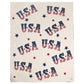 Multi Celebrate comfort and patriotism with this USA Stars Throw Blanket, featuring a bold stars-and-stripes design that adds a classic touch to any room. Soft, cozy, and lightweight, it’s perfect for relaxing on the sofa, layering on your bed, or using during outdoor events and gatherings.