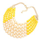 Chunky Multi Strand Pearl Bib Necklace