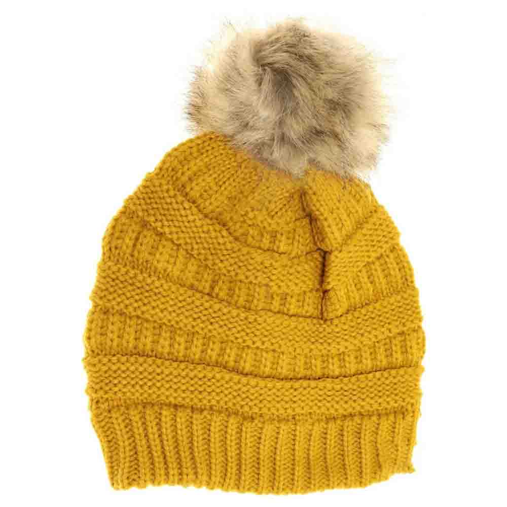 Mustard Fur Pom CC Beanie offers expert-level warmth and style with its soft, high-quality knit construction and a luxurious faux fur pom pom. Designed for optimal comfort and insulation, this beanie provides a snug fit that retains heat during cold weather. Its versatile design pairs effortlessly with any winter outfit, making it a reliable accessory for both outdoor adventures and urban wear. Durable and lightweight, it combines practicality with a sophisticated look 