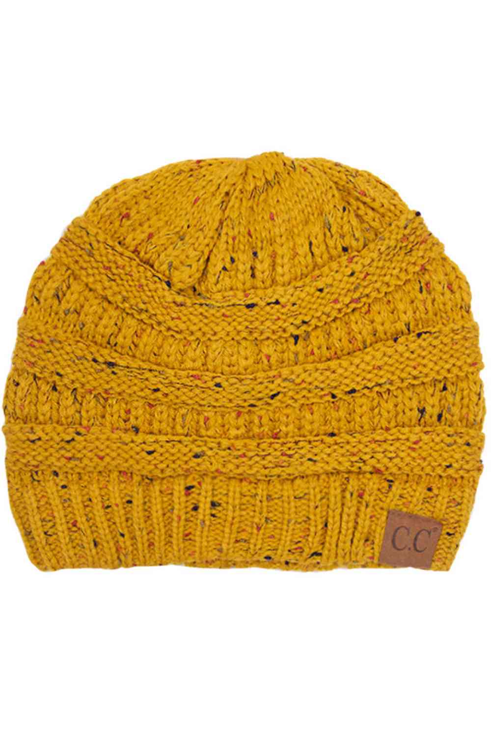 Mustard Stay warm with timeless style in this C.C Confetti Cable Knit Beanie. Crafted from 100% soft acrylic, the classic cable knit texture provides excellent insulation while maintaining breathability for all-day comfort. The playful confetti detailing adds visual interest to this versatile essential. Lightweight yet durable, this beanie transitions seamlessly from casual outings to outdoor adventures, making it a reliable choice for any season.