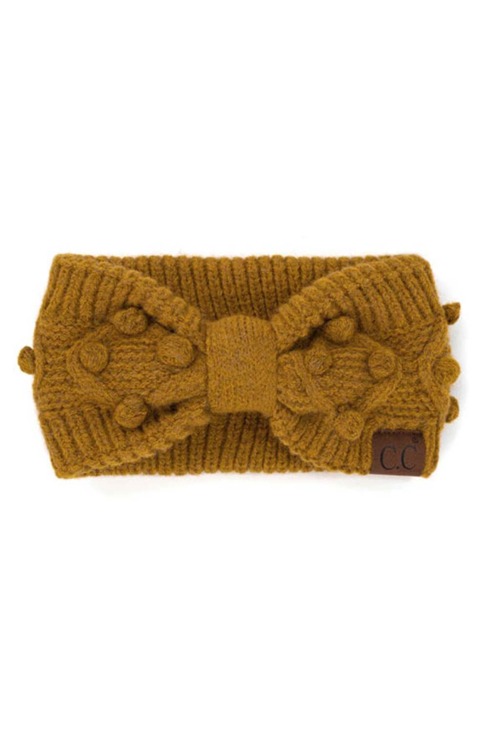 Mustard Cozy up with the C.C Bobble Headwrap, the perfect accessory for chilly days and casual style. Crafted from 100% acrylic, this soft and stretchy headwrap features handmade bobbles that add playful texture and charm. One size fits most, making it an easy grab-and-go essential. Whether you're running errands or bundling up outdoors, this versatile wrap keeps you warm while adding a touch of personality to any outfit. Made in China with quality craftsmanship you can trust.