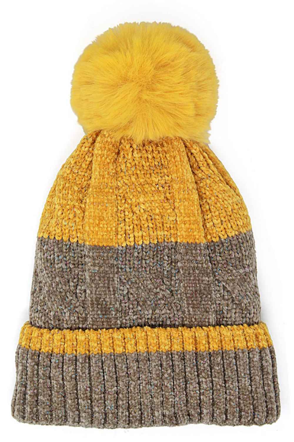 Mustard Add a touch of sparkle to your winter style with this Colorful Lurex Striped Knitted Beanie, featuring shimmering metallic threads woven into vibrant stripes. Crafted from soft knit fabric, it offers cozy warmth and a comfortable fit for chilly days.
