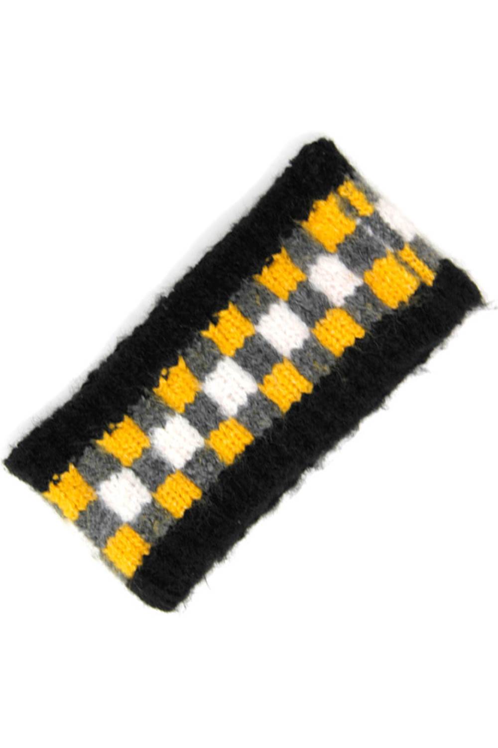 Mustard Add a pop of color to your everyday look with this vibrant Multi Color Tile Print Headband. Crafted from soft, comfortable 100% acrylic, it features a bold geometric tile pattern that complements any outfit. The generous 3.9" x 7.8" size ensures a secure, flattering fit for all head sizes. Perfect for workouts, casual outings, or keeping hair in place throughout the day. Lightweight and easy to care for, this versatile accessory is a must-have for your collection.