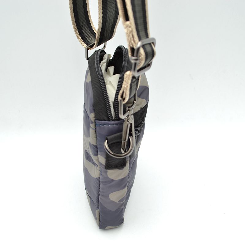 Camouflage Puffer Crossbody Bag Mini Utility Shoulder Bag with Adjustable Strap - Camo - Crossbody Bags