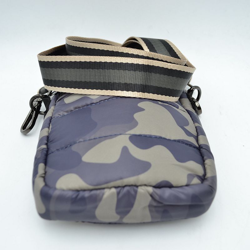 Camouflage Puffer Crossbody Bag Mini Utility Shoulder Bag with Adjustable Strap - Camo - Crossbody Bags