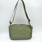 Quilted Puffer Crossbody Bag with Adjustable Webbing Strap - Crossbody Bags