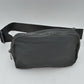 Minimalist Adjustable Strap Belt Bag and Everyday Crossbody Pouch - Dark Gray - Belt Bag With Chain