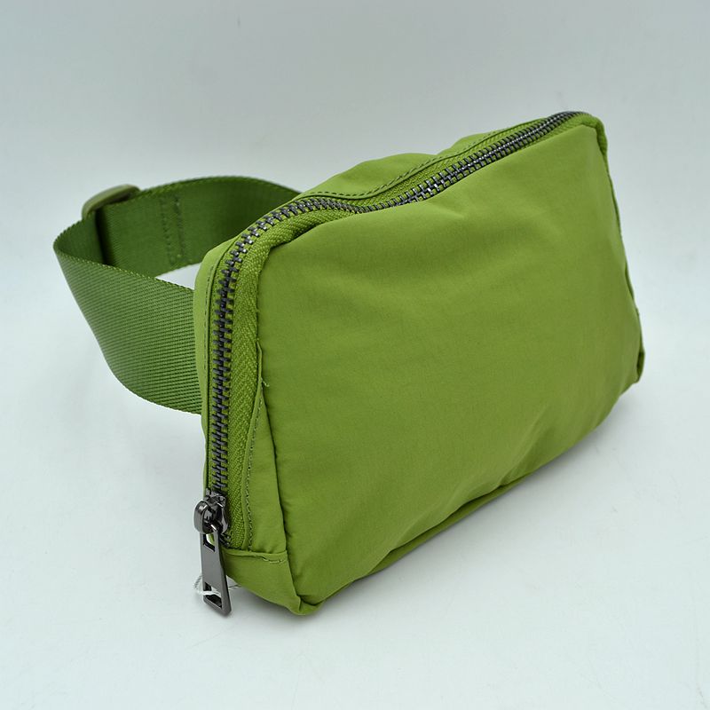 Minimalist Adjustable Strap Belt Bag and Everyday Crossbody Pouch - Green - Belt Bag With Chain