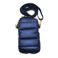 Compact Puffer Crossbody Bag Mini Vertical Shoulder Bag with Adjustable Strap - Crossbody Bags