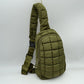 Modern Quilted Puffer Sling Backpack - Olive - Backpacks