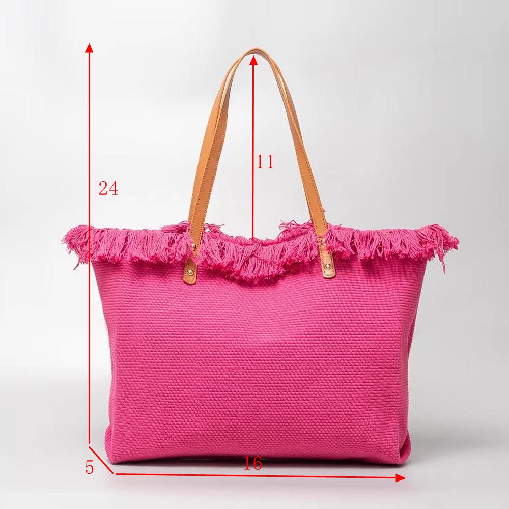 Classic Trapeze Tote Bag with Dual Handles and Ring Detail - Tote Bag
